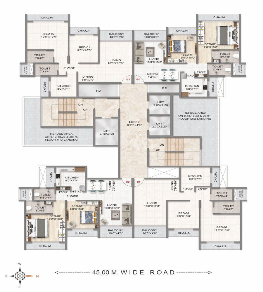 33rd Floor Plan